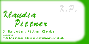 klaudia pittner business card